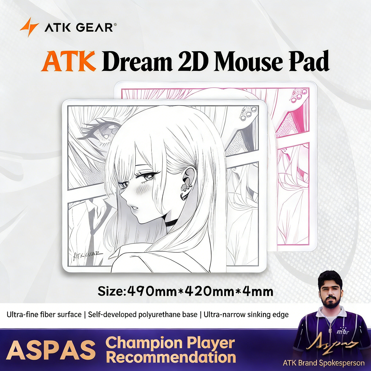 Esports Gaming Mouse Pad - ATK Dream Anime Mouse Pad 490x420x4mm