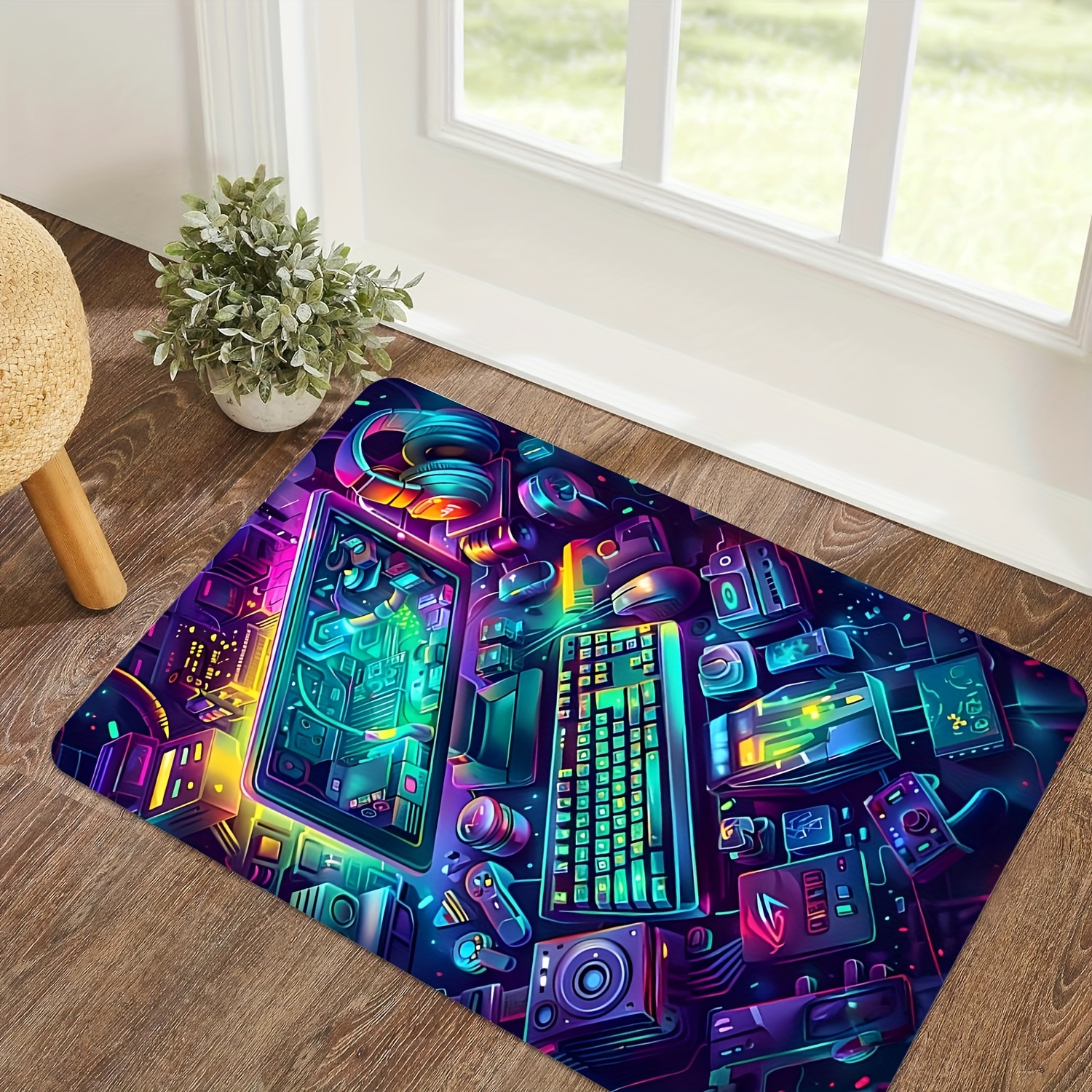 Cyberpunk Gaming Rug Flannel C - Esports Gaming Live avaliação e preço