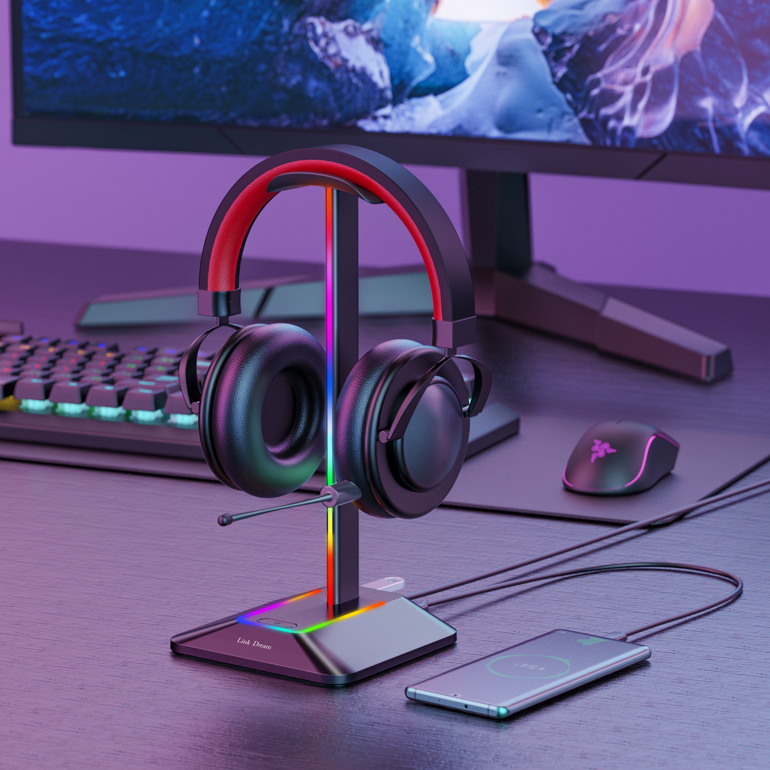 New Bee Z8 RGB Headphones Stan - Esports Gaming Desk avaliação e preço