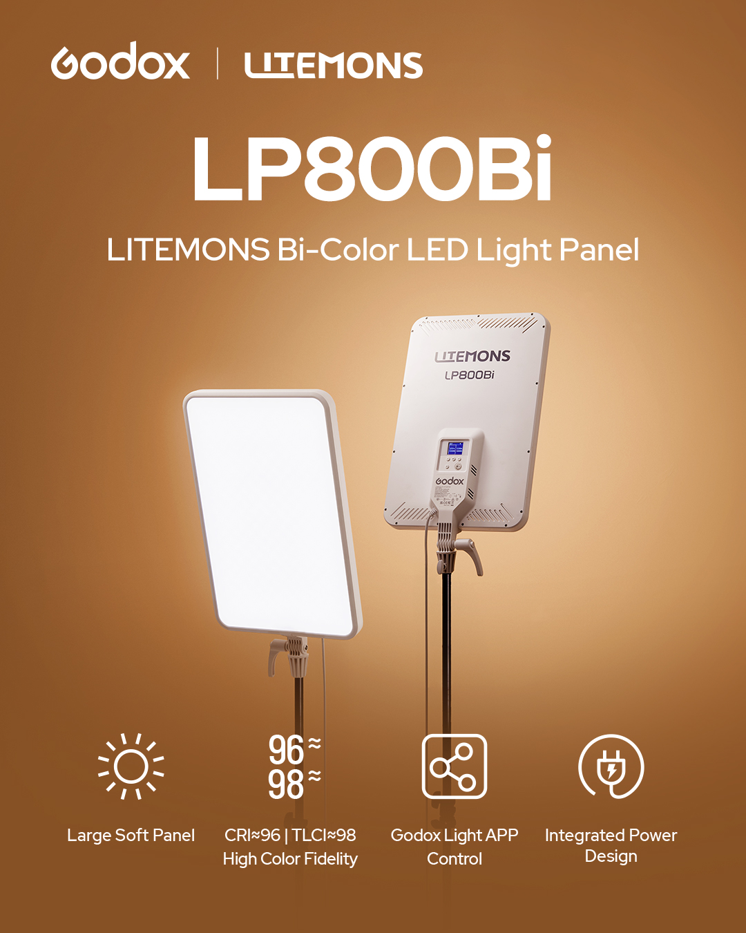 Godox LITEMONS LP800Bi 85W Bi- - Led Light Panel Stream avaliação e preço