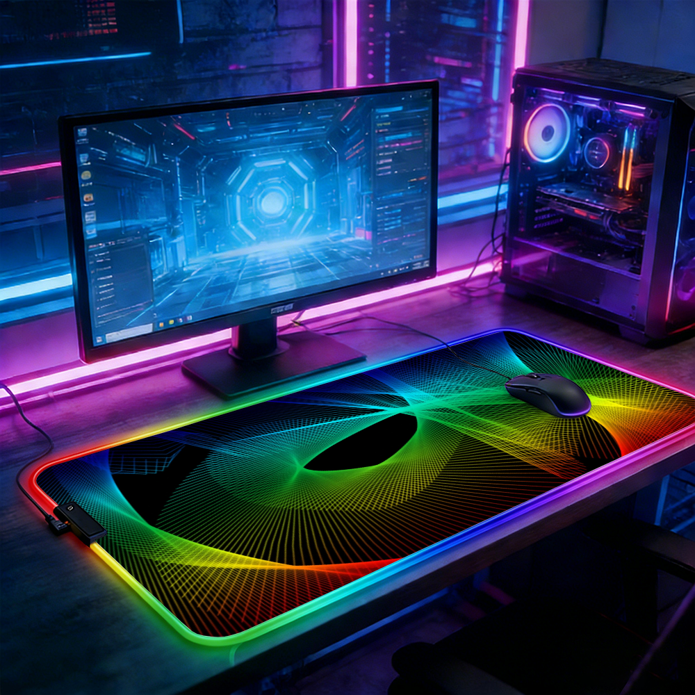 LED Lighting RGB Mouse Pad E-s - Esports Gaming Maus avaliação e preço