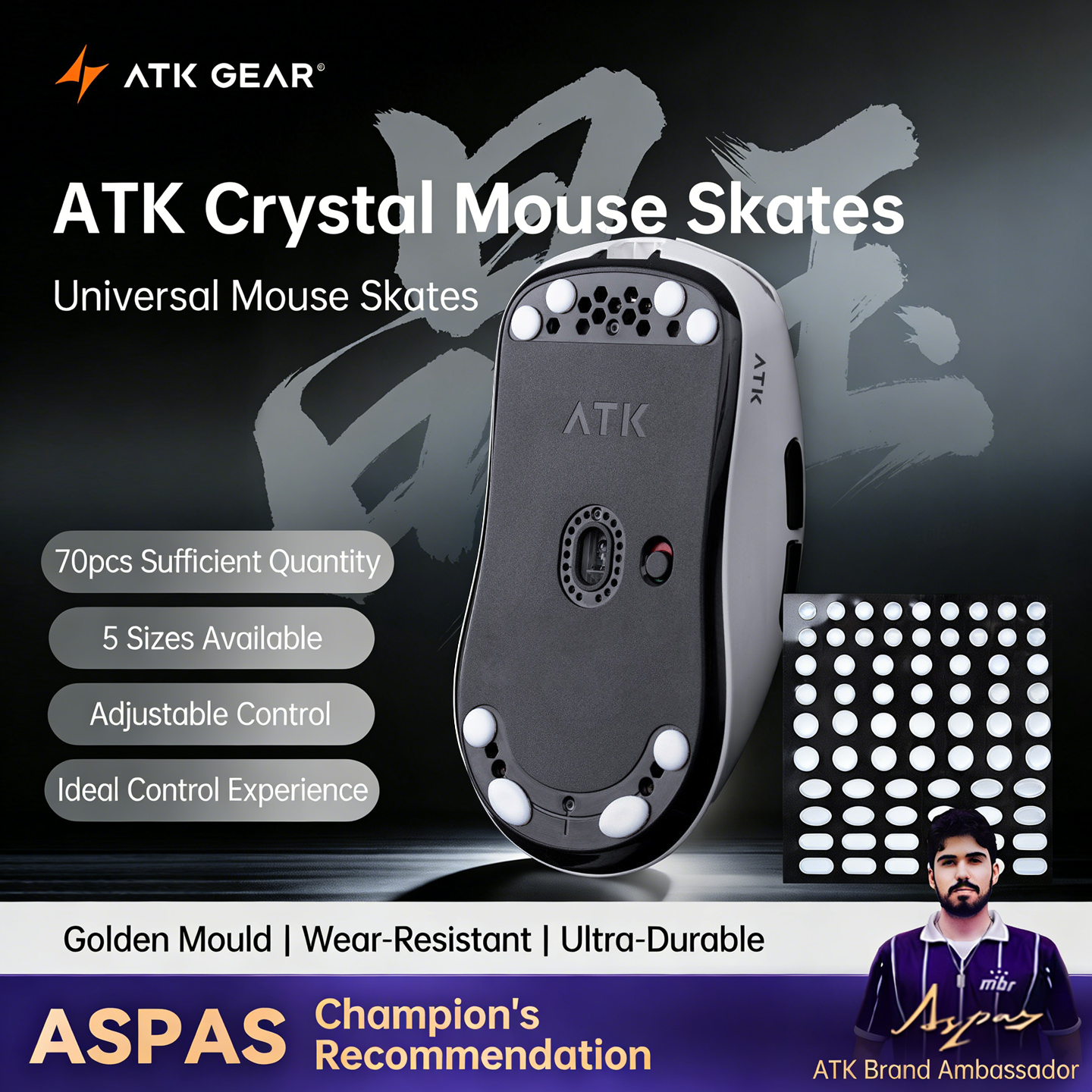 ATK Crystal Jade Teflon Mouse  - Esports Gaming Mouse avaliação e preço