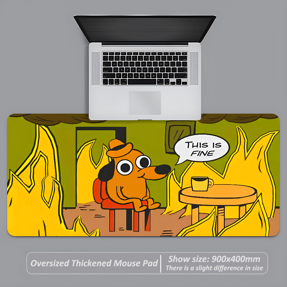 This Is Fine Dog Dachshund Mou - Esports Gaming Desk avaliação e preço
