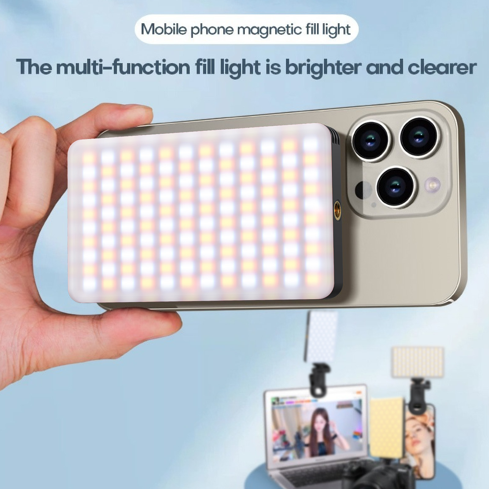 Magnetic Phone Fill Light Dual - Led Light Panel Stream avaliação e preço