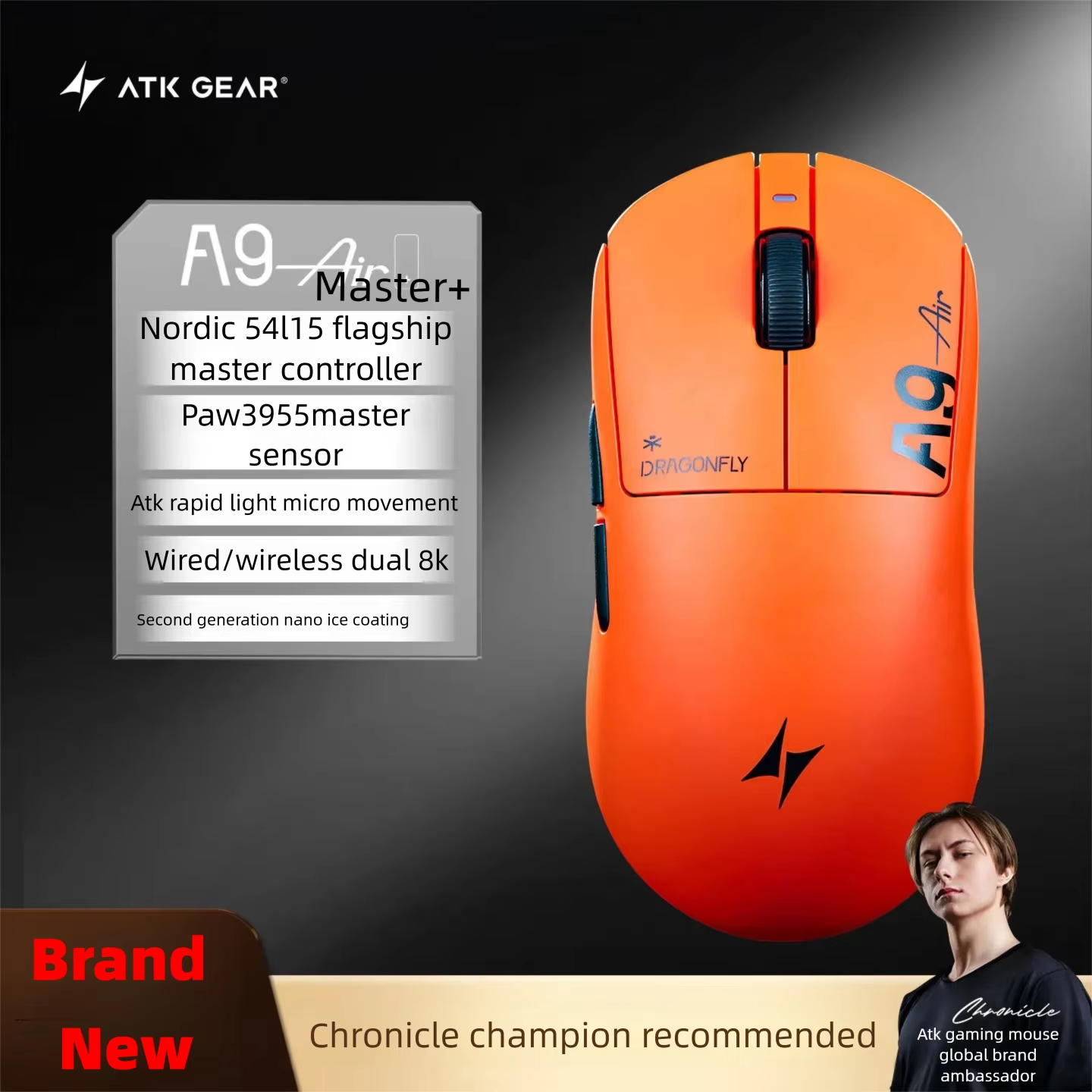 ATK A9 Air Ultimate Plus Gamin - Esports Gaming Mouse avaliação e preço