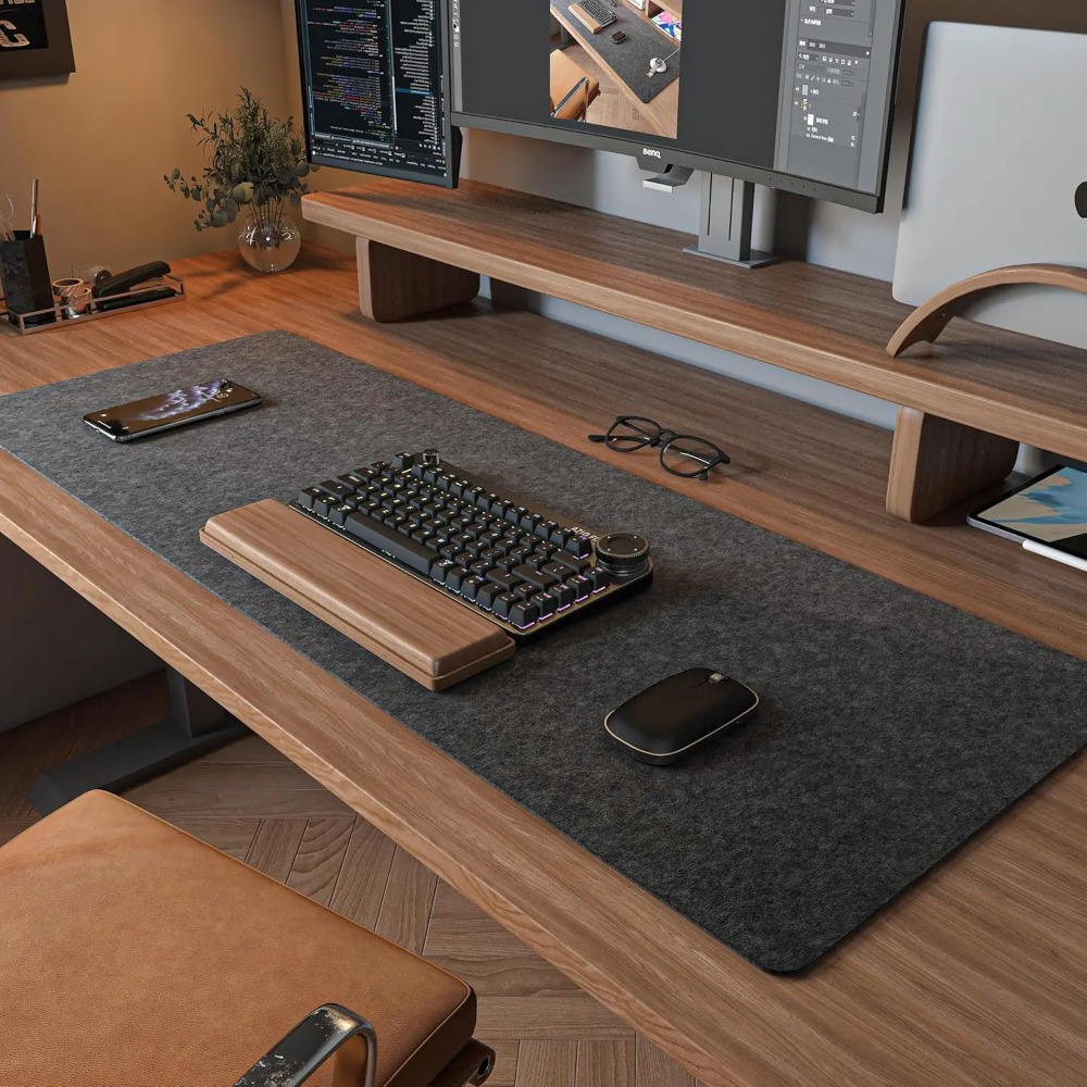 Felt Desk Mat Computer Mat for - Esports Gaming Desk avaliação e preço