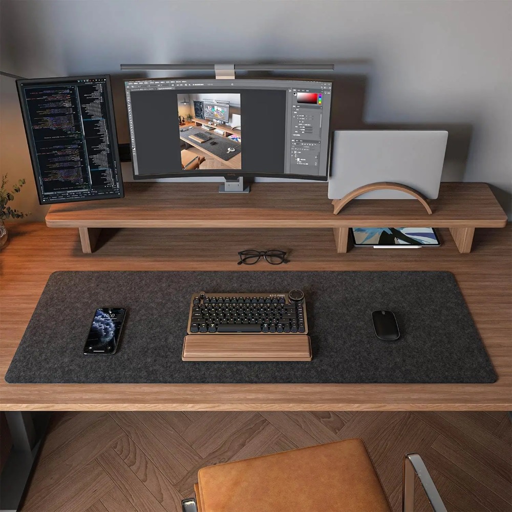 Felt Desk Mat Computer Mat for - Esports Gaming Desk avaliação e preço