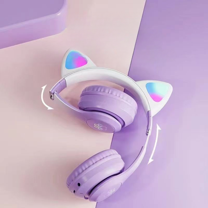 Over-Ear Cat Ear LED Breathing - Esports Gaming Earphones avaliação e preço