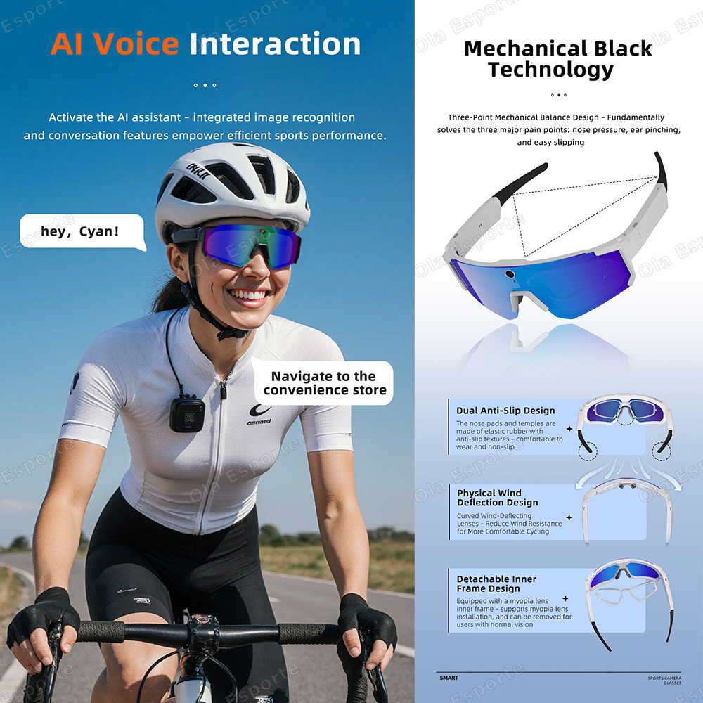 Sunscreen Smart Glasses AI Tra - Esports Gaming Pk avaliação e preço