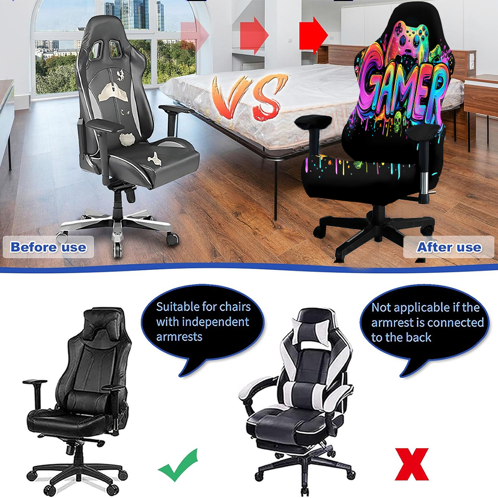 1 Set Glowing Gaming Chair Cov - Esports Gaming Hotel avaliação e preço