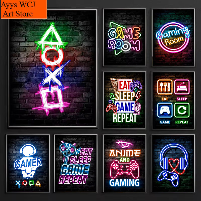 1pc Frameless Canvas Painting  - Esports Gamers avaliação e preço