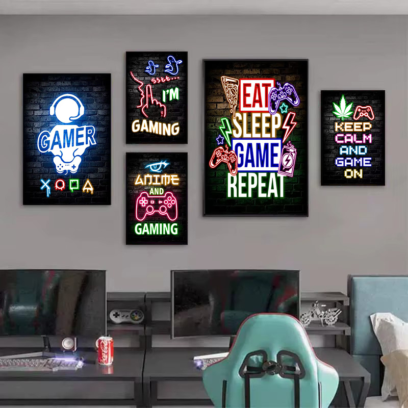 1pc Frameless Canvas Painting  - Esports Gamers avaliação e preço