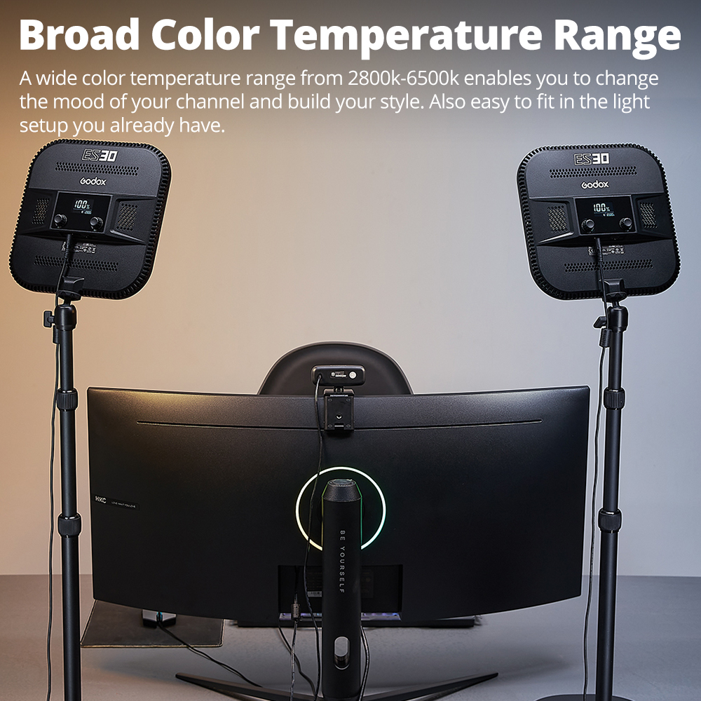 Godox ES30 E-sports LED Light  - Esports Gaming Live avaliação e preço