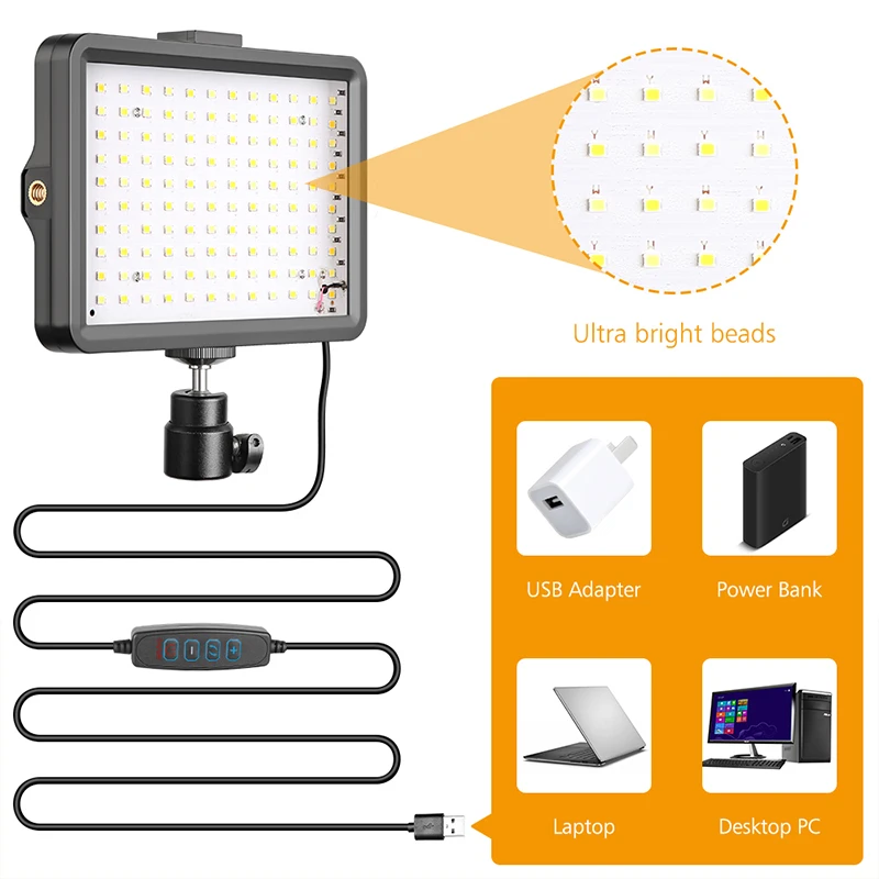 LED Video Light Dimmable Selfi - Led Light Panel Stream avaliação e preço