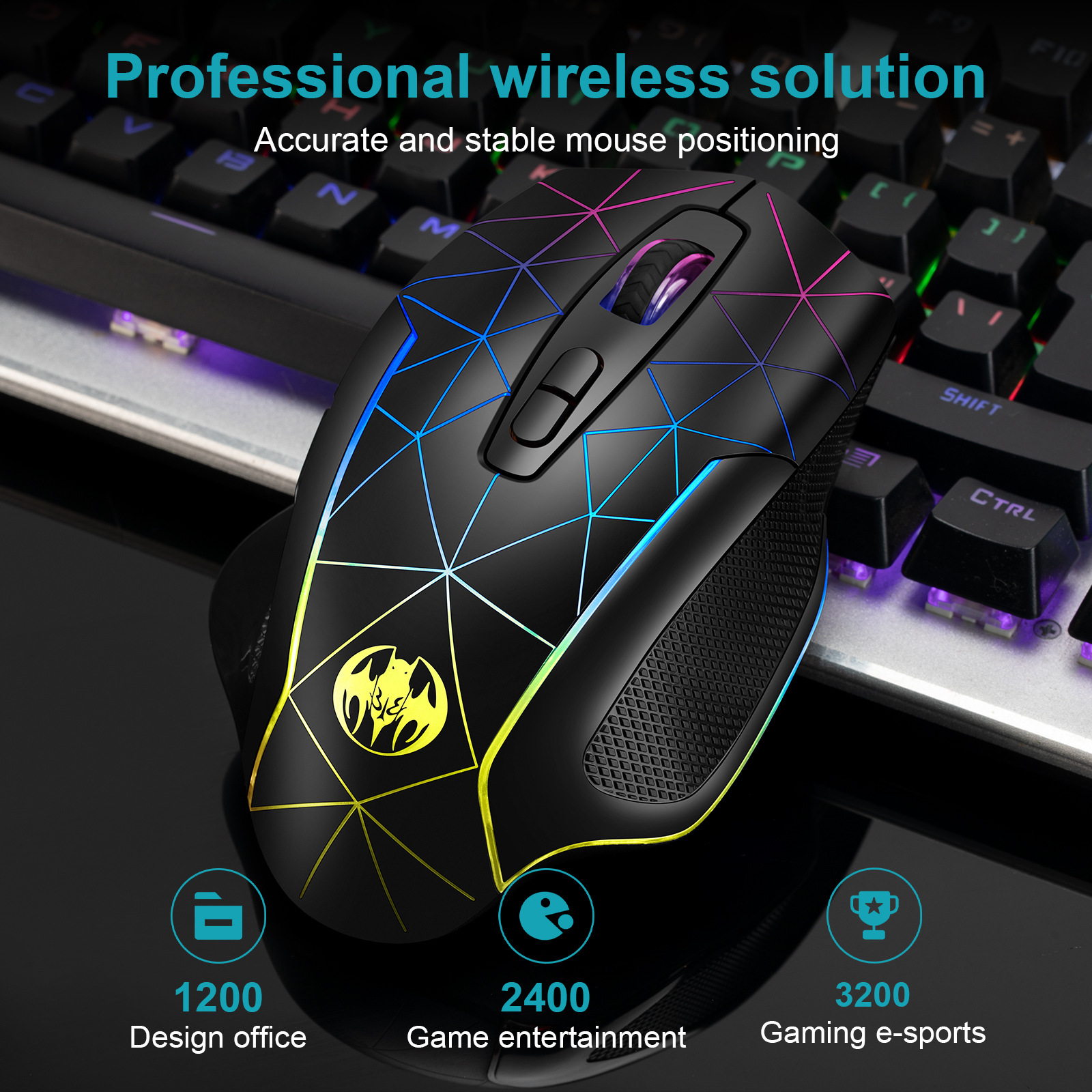 Wireless Charging RGB Light Ef - Esports Gaming Maus avaliação e preço