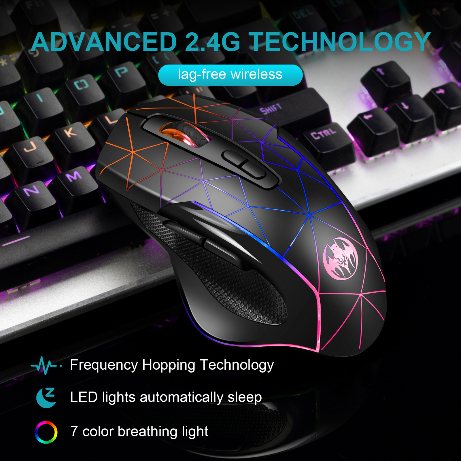 Wireless Charging RGB Light Ef - Esports Gaming Maus avaliação e preço