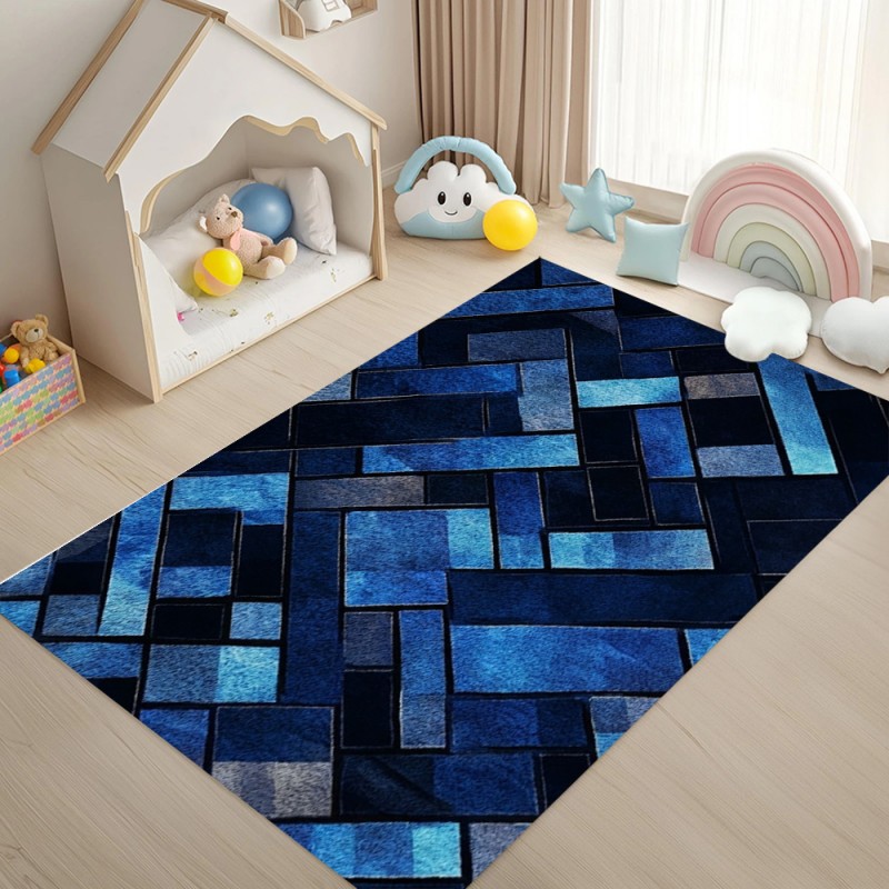 Nordic Blue Geometric Patchwor - Esports Gaming Hotel avaliação e preço